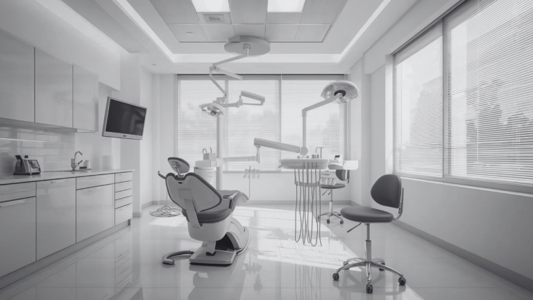 Clean healthcare facility prepared for patients and staff