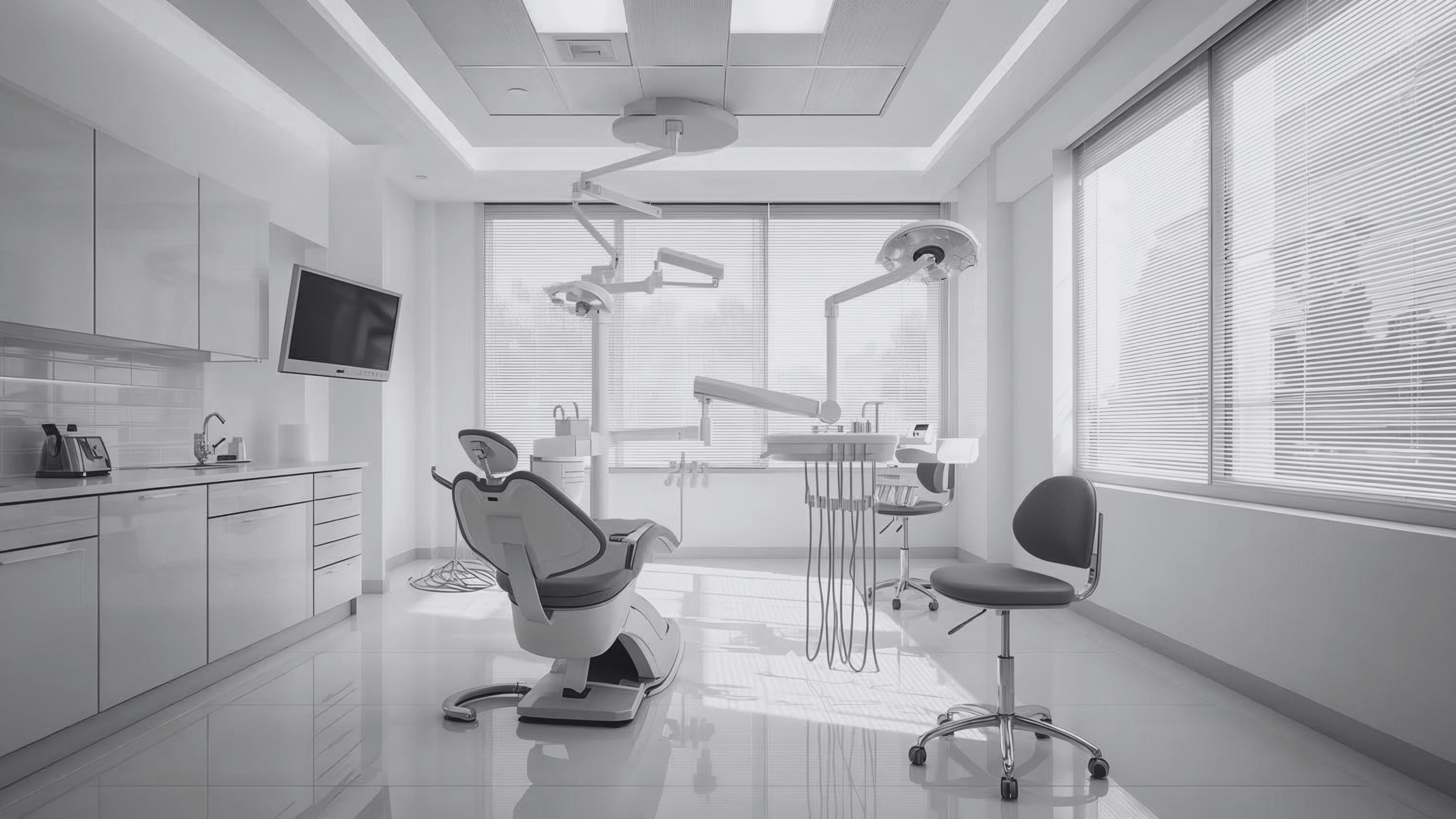 Clean healthcare facility prepared for patients and staff