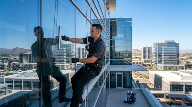 Commercial Window Cleaning Phoenix AZ: Streak-Free Glass for Your Facility - JAG Janitorial Services